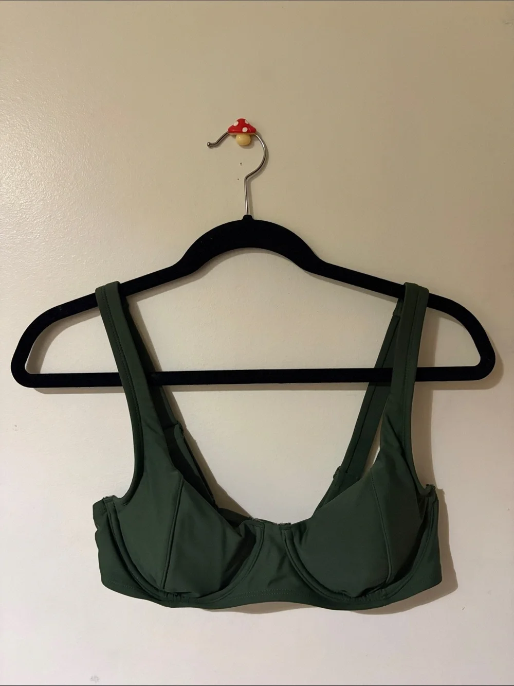 Olive Green Underwire Bikini Top